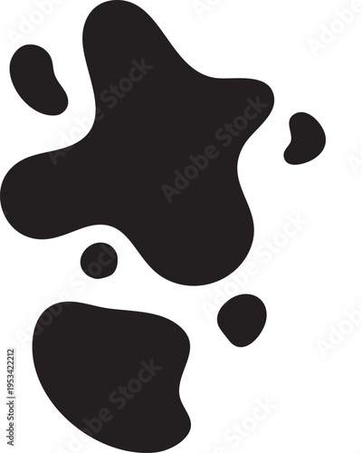 Cow print vector: black and white animal pattern graphic eps silhouette