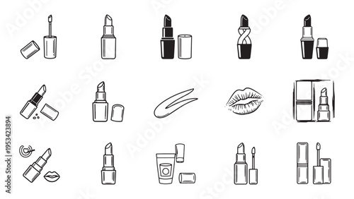 Beauty Tools and Makeup Accessories Seamless Pattern Professional Cosmetic Equipment Background for Salon Branding Retail Packaging and Fashion Marketing Campaign