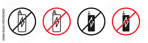 No vaping icon in flat style. Basic vector symbol illustration