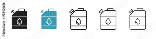 Oil can icon in flat style. Basic vector symbol illustration