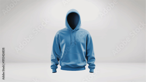 Light blue hoodie mockup - minimalist apparel product photography with winter clothing