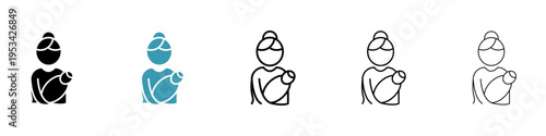 Postnatal care icon in flat style. Basic vector symbol illustration