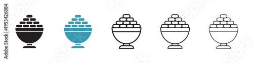 Ramadan breakfast icon in flat style. Basic vector symbol illustration