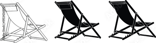 Black and white line of three different geometric wireframe chairs with varying angles and perspectives