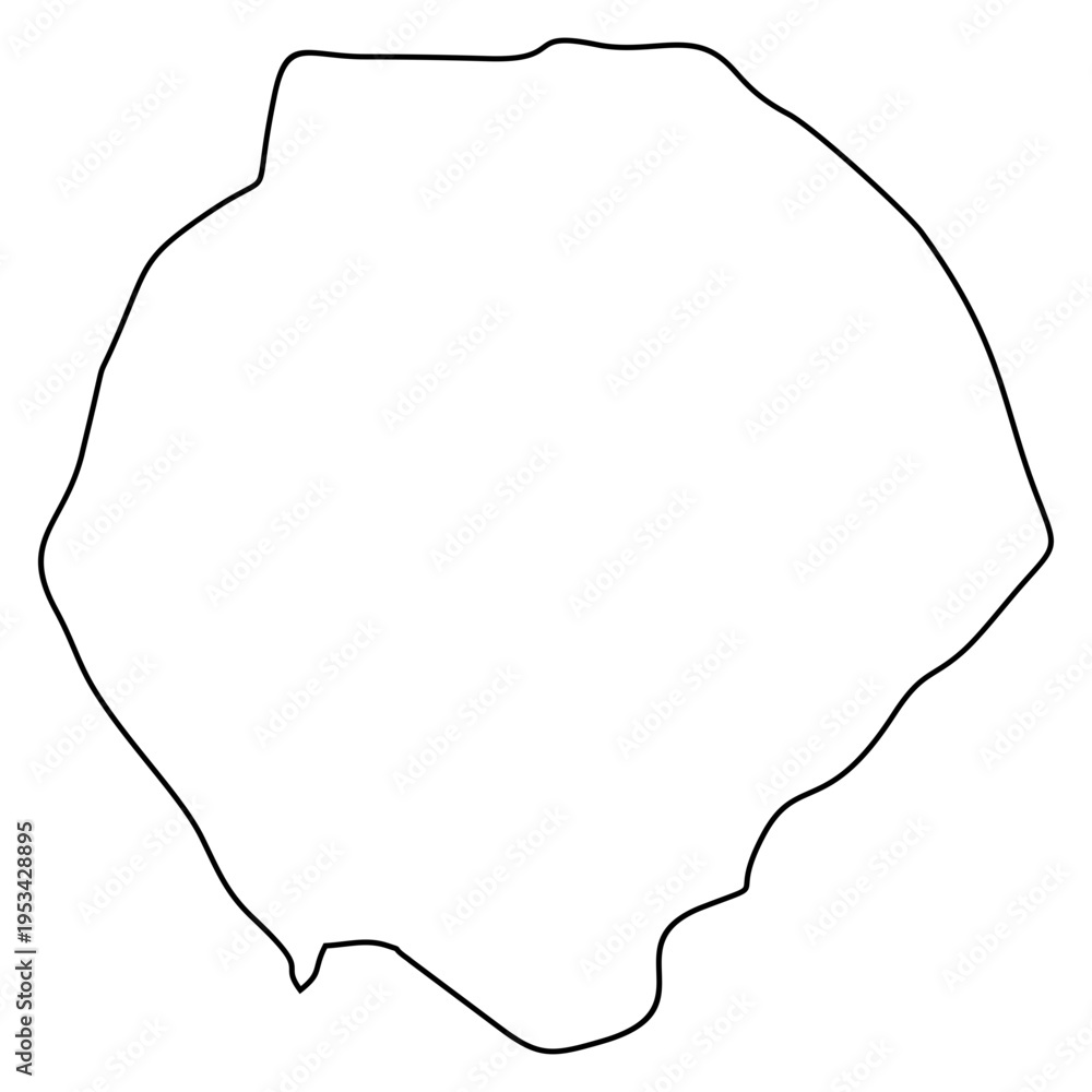 Fototapeta premium Lesotho map outline
