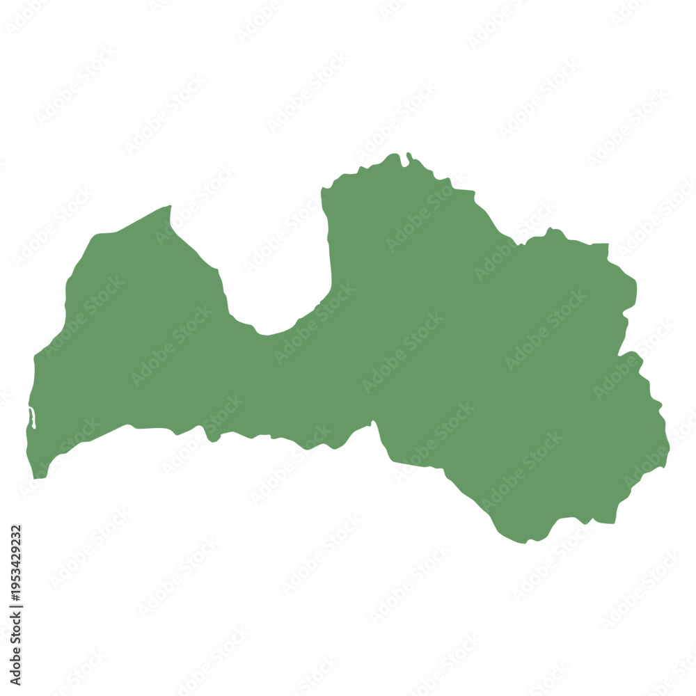 Obraz premium Latvia Map Silhouette