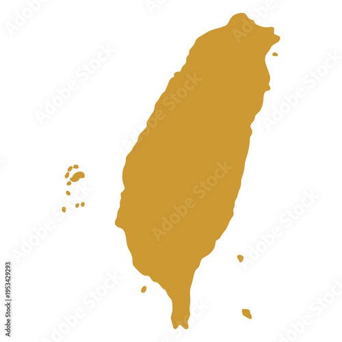 Map of Taiwan Silhouette