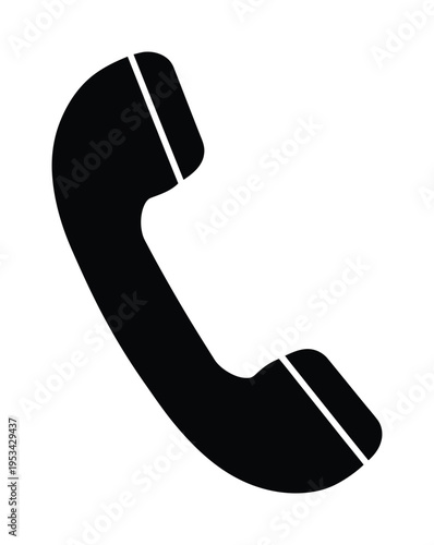 Vector of a telephone receiver icon on a plain background