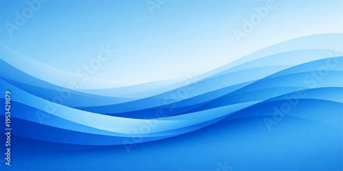 Abstract blue wave background featuring a dynamic flow of artistic curves and light vector lines for a modern business wallpaper design