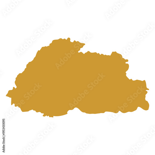 Bhutan Map Silhouette