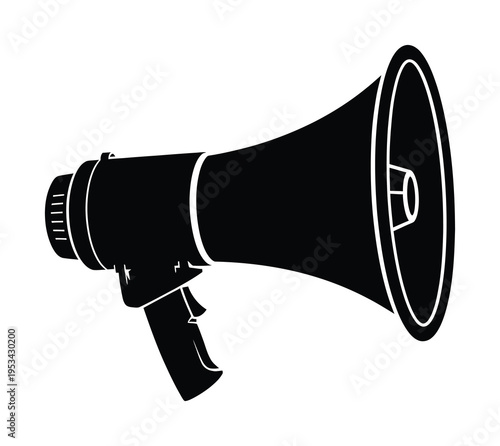Vector of a megaphone for loud announcements and communications
