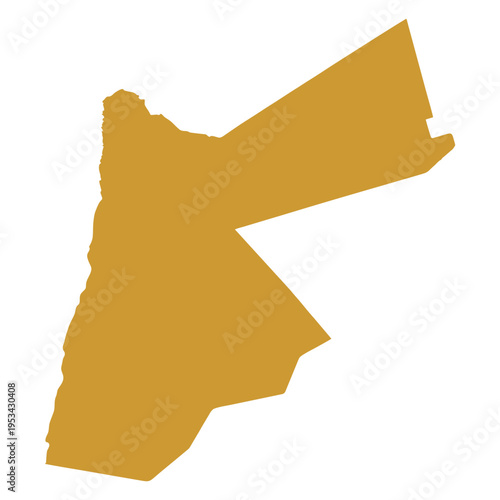 Jordan Country Silhouette Map