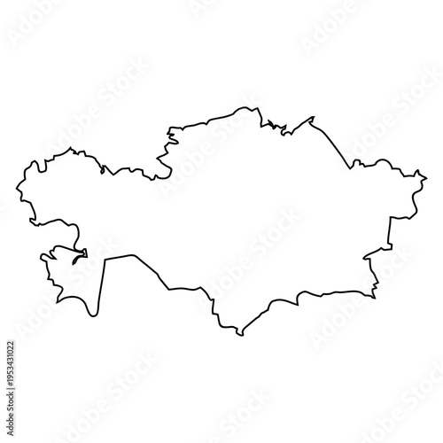 Kazakhstan Map Outline