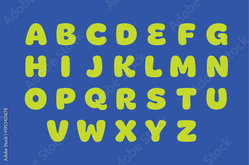 Funky vector font or typeface for kids or a food brand, vector alphabet typography 