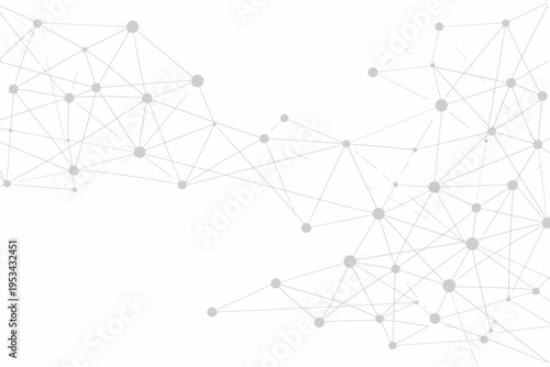 Red de nodos en blanco y gris