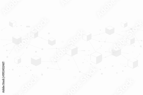 Red de bloques interconectados en 3D