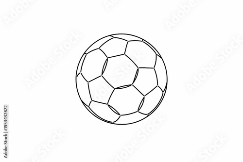 Balón de fútbol minimalista en línea