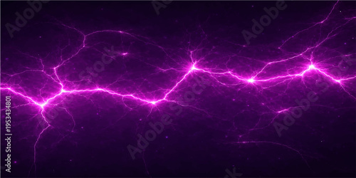 Glowing blue lightning lines create an abstract digital background with electric energy flashes and a motion texture of glowing stars in space