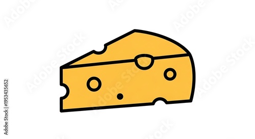 A wedge of cheese drawing.