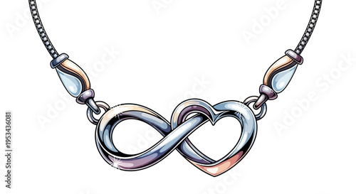 Elegant infinity heart necklace symbolizing eternal love and limitless connection, a timeless piece of jewelry