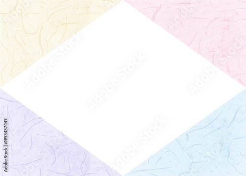 和紙風のフレーム、和風の背景素材