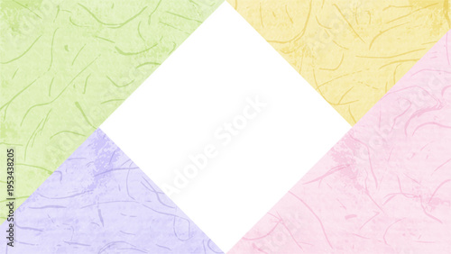 和紙風のフレーム、和風の背景素材、16:9サイズ