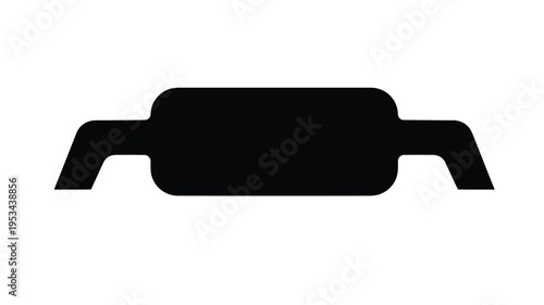 A stark black silhouette of a vehicle s rear end silhouette