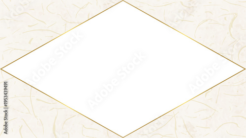 和紙風のフレーム、和風の背景素材、16:9サイズ