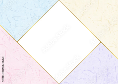 和紙風のフレーム、和風の背景素材