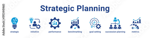 Strategic Planning Icon Banner and Collection