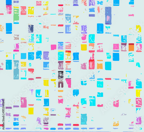 Abstract wall background wallpaper geometric pattern design in retro style, block stack on the wall for background, Abstract colorful