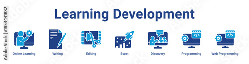 Learning Development Icon Banner and Collection