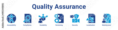 Quality Assurance Icon Banner and Collection