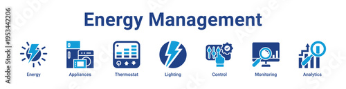 -Energy Management Icon Banner and Collection