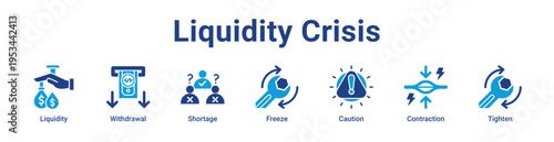 -Liquidity Crisis Icon Banner and Collection