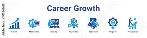 -Career Growth Icon Banner and Collection