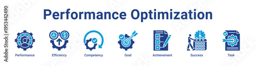 -Performance Optimization Icon Banner and Collection