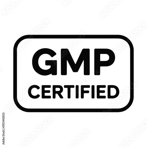 GMP Good Manufacturing Practice Badge - Certified Quality Vector Seal