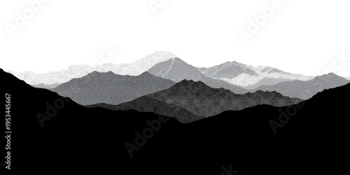 A majestic winter landscape featuring snow-covered mountain peaks under a blue sky at sunrise, showcasing a high alpine range with ice and clouds at the top of the scenic nature view