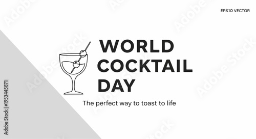World cocktail day celebration with a refreshing drink and toast