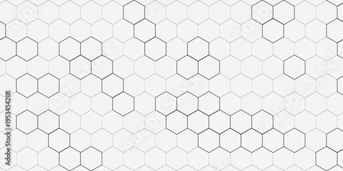 Abstract white hexagon geometric background featuring a modern 3D honeycomb pattern. Clean minimal design with soft shadows and depth