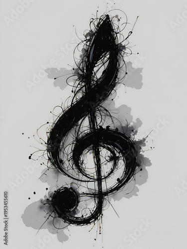 A black silhouette image of a musical eighth note on white background