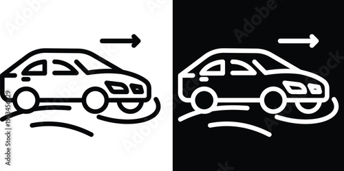 motion Two-tone version in black and white background