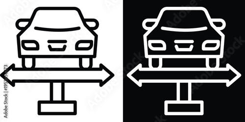 stability Two-tone version in black and white background