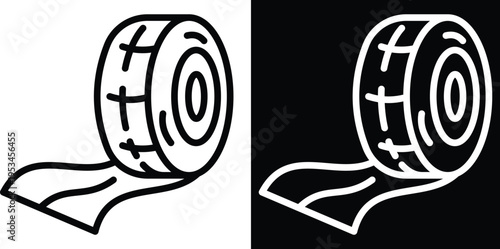 traction Two-tone version in black and white background