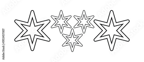 Star vector icons. Sparkle Icons set. Twinkle stars collection. Shine star icons.