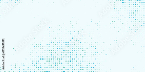Light BLUE vector illustration which consist of circles. Dotted gradient design for your business. Creative geometric background in halftone style with colored spots.