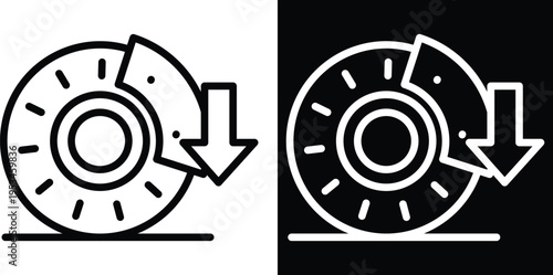 braking Two-tone version in black and white background