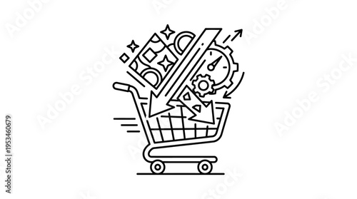 Shopping Cart Metaphor Finances Productivity and Growth