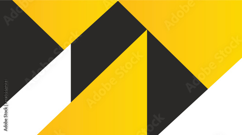 Modern Wall Paint Background with Bold Yellow and Black Diagonal Split